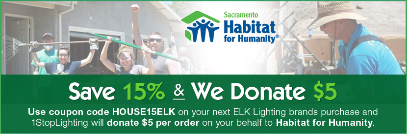 Save 15% and We Donate $5 to Habitat for Humanity
