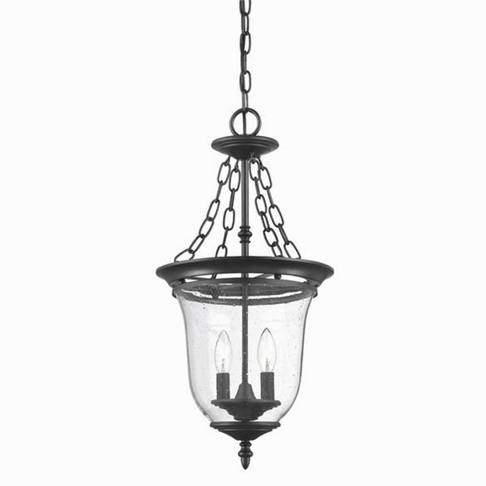 Acclaim 9316BK Belle Collection 3-Light Outdoor Light Fixture Hanging Lantern Matte Black 