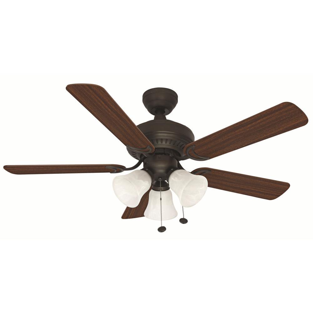 Litex E Blr44abz5c Balmoral 44 Three Light Ceiling Fan