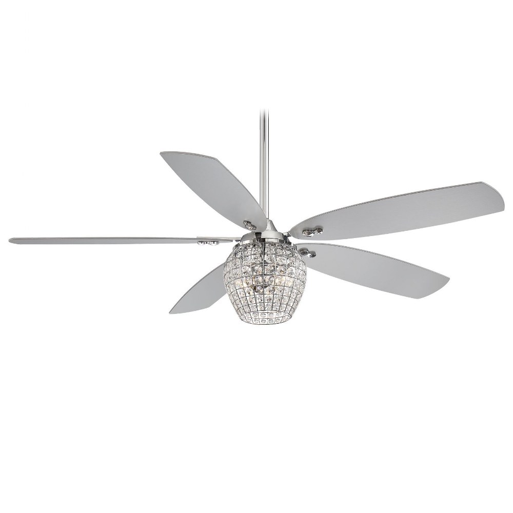 Details About Minka Aire Fans Bling 56 Ceiling Fan With Light Kit Chrome Finish