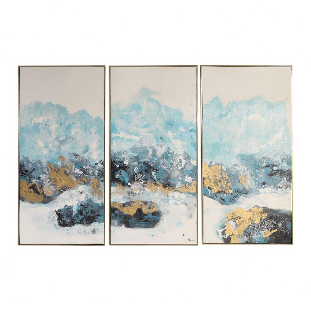 Uttermost 34370 Crashing Waves 48 Abstract Wall Art Set Of 3