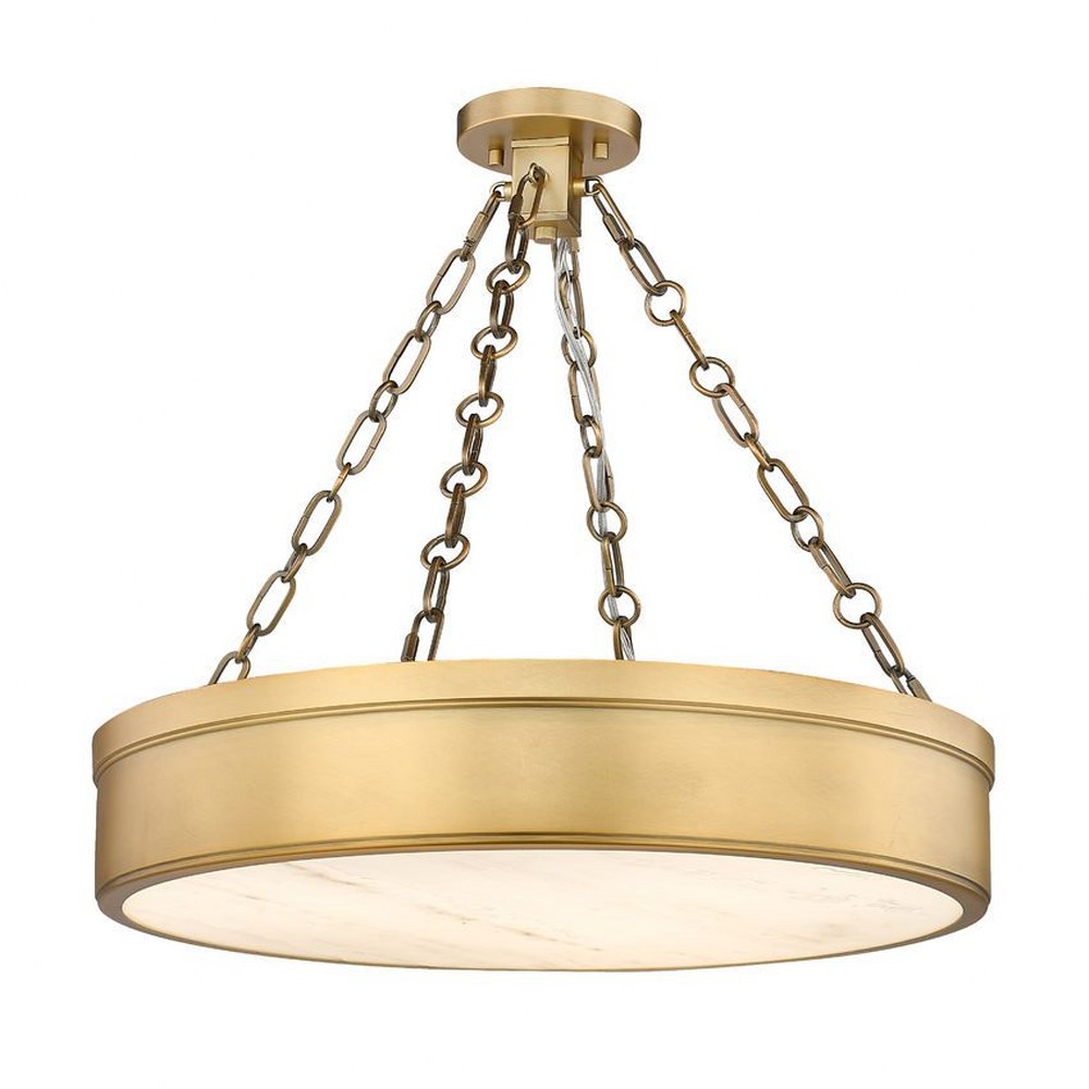 Z-Lite - Anders - 24W 3 LED Semi-Flush Mount In Mid-Century Modern