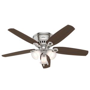 Builder Low Profile-Ceiling Fan with Light Kit-52 Inches Wide by 8.8 Inches High