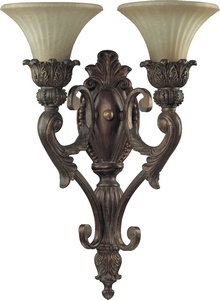 Quorum Flora 12.5" 2-Light Wall Sconce in Aged Silver multiple available 8ct 
